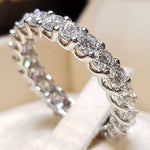 2Pcs Bridal Set Elegant rings for Women Sliver Color