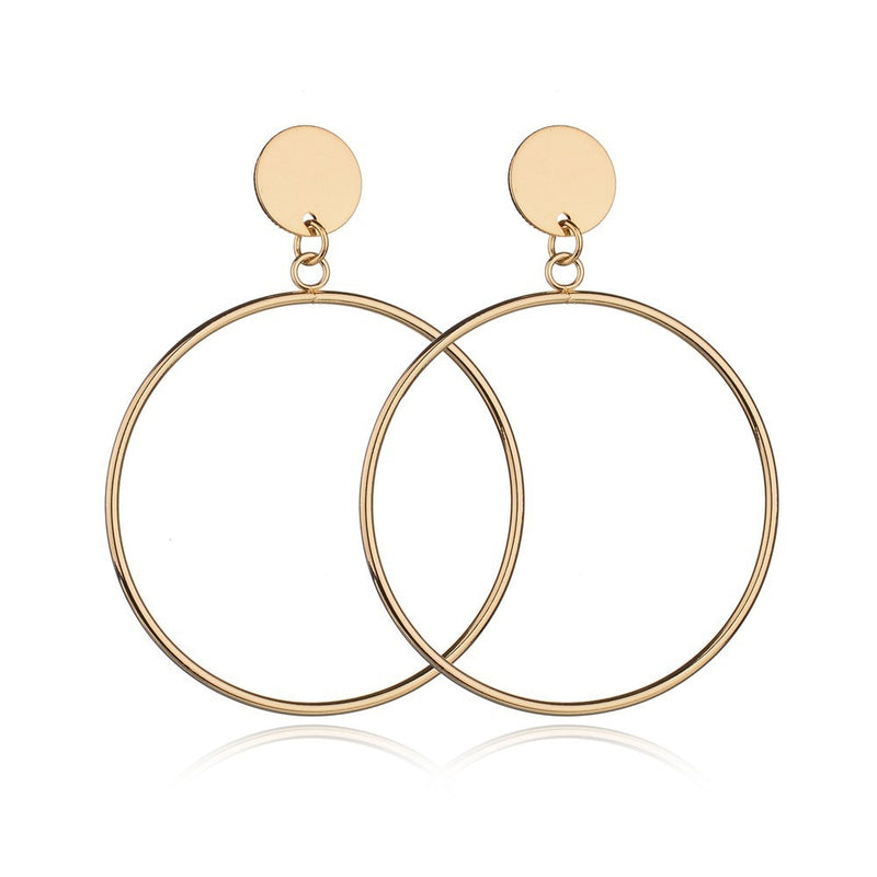 Fashion Statement Earrings Big Geometric Round Earrings