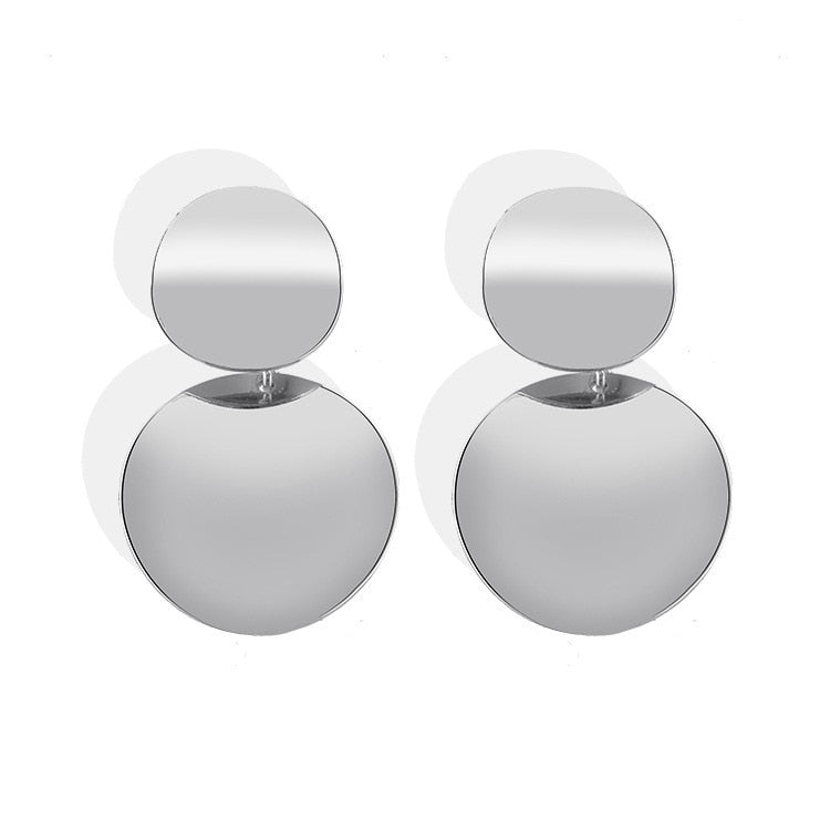 Fashion Statement Earrings Big Geometric Round Earrings