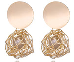 Fashion Statement Earrings Big Geometric Round Earrings