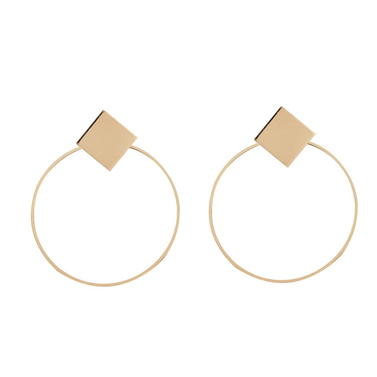 Fashion Statement Earrings Big Geometric Round Earrings