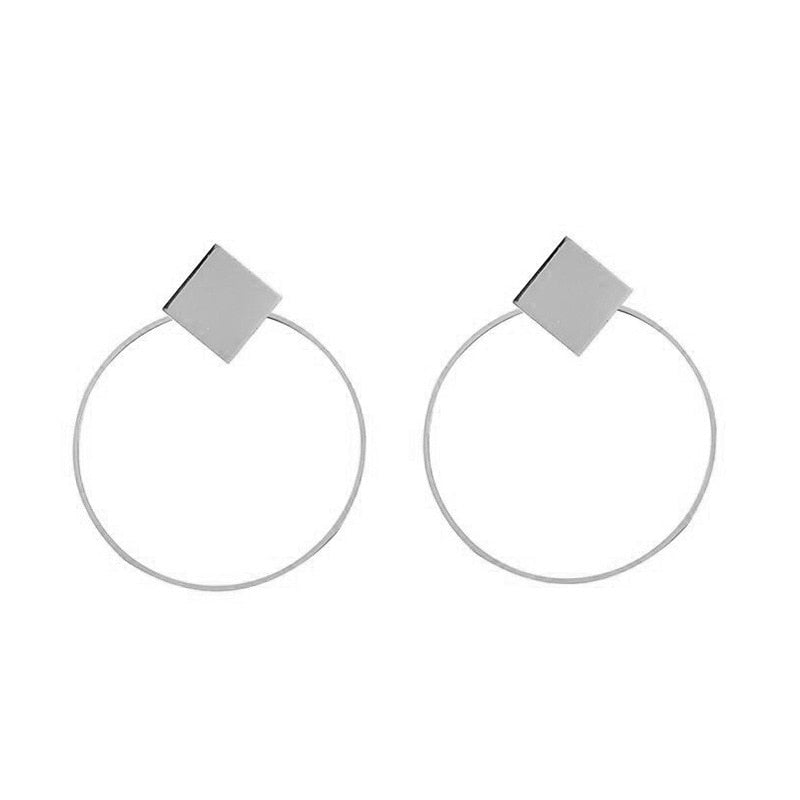 Fashion Statement Earrings Big Geometric Round Earrings