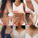 17KM Multilayer Crystal Moon Necklaces & Pendants for ladies