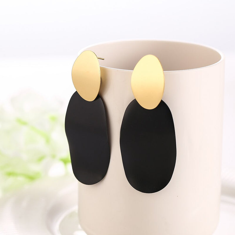 Summer Style Golden Drop Earrings For Women