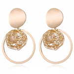 Fashion Statement Earrings Big Geometric Round Earrings