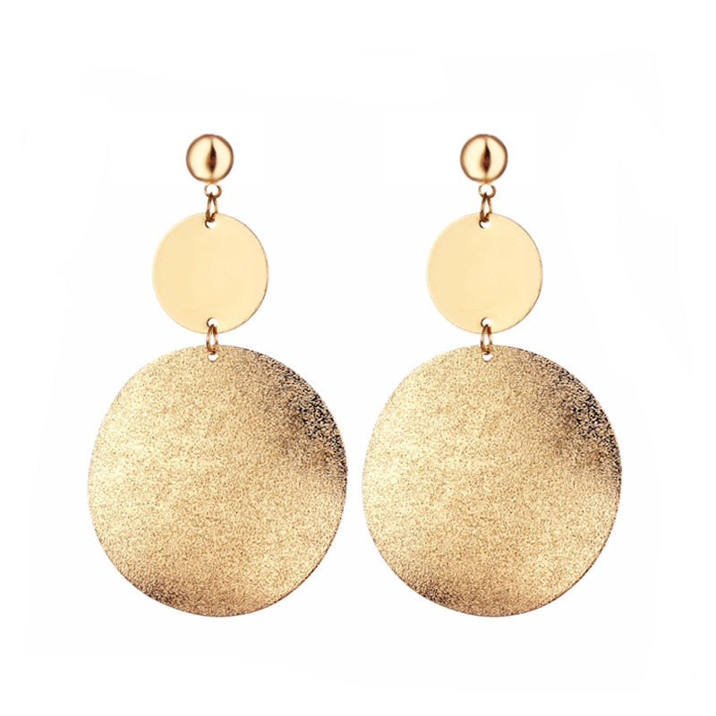 Fashion Statement Earrings Big Geometric Round Earrings