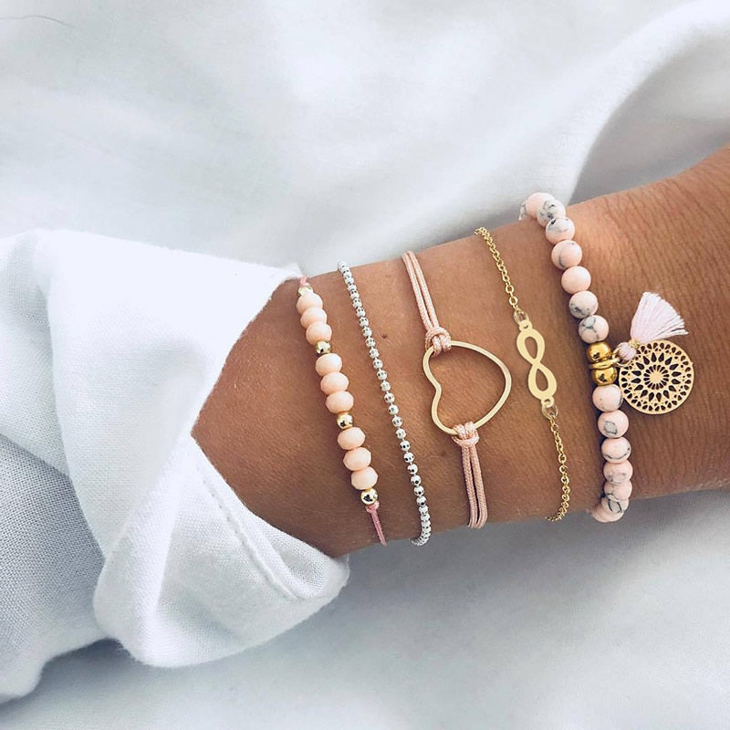 30 Styles Bohemian Bracelet Set For women