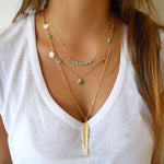 Vintage Multilayer Crystal Pendant Necklace