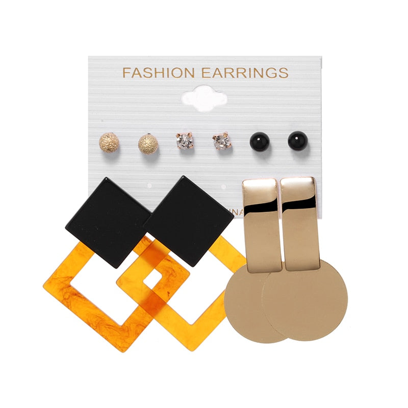 Acrylic Earrings For Women Bohemian Earrings Set