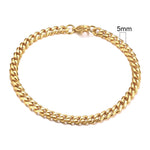 Unisex Simple 3-11mm Cuban Chain Bracelets