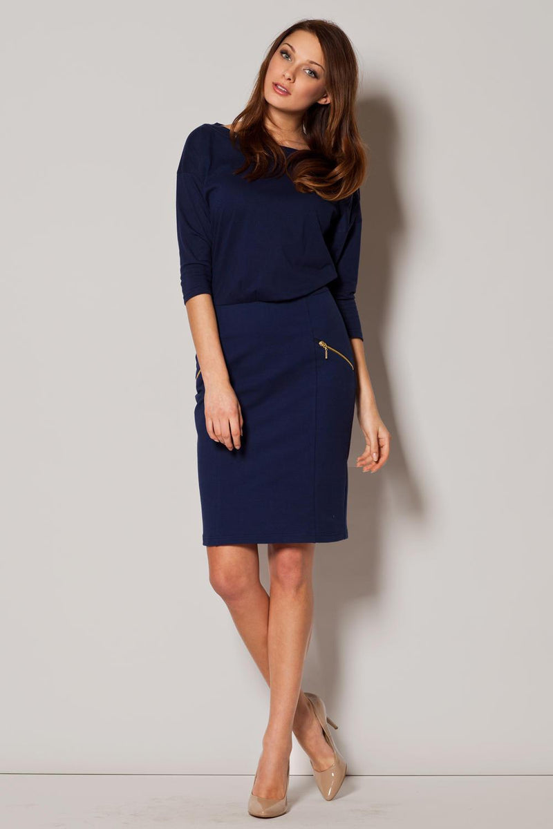 Navy Blue Figl Dresses