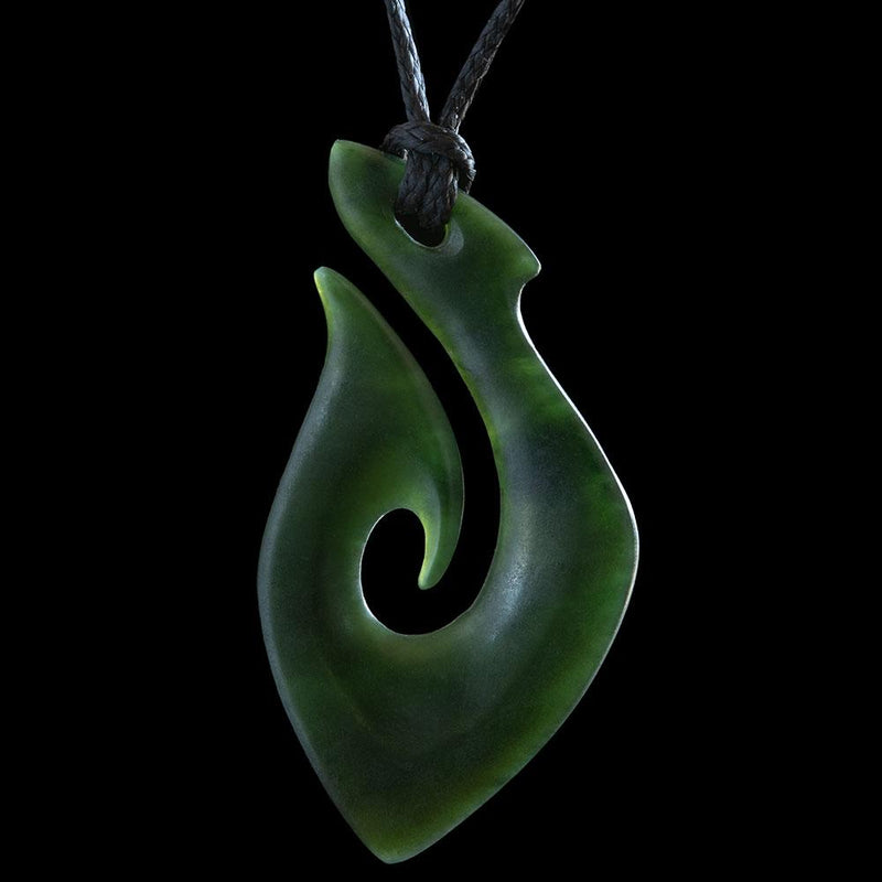 Large Dark Jade Matau by Shaun Gardiner