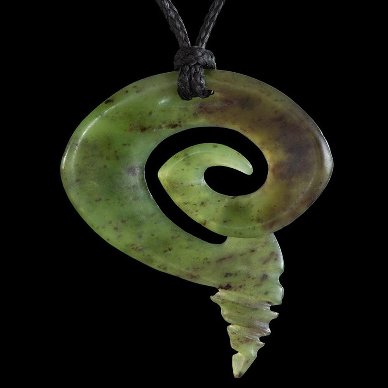 Large Jade Koru by Shaun Gardiner