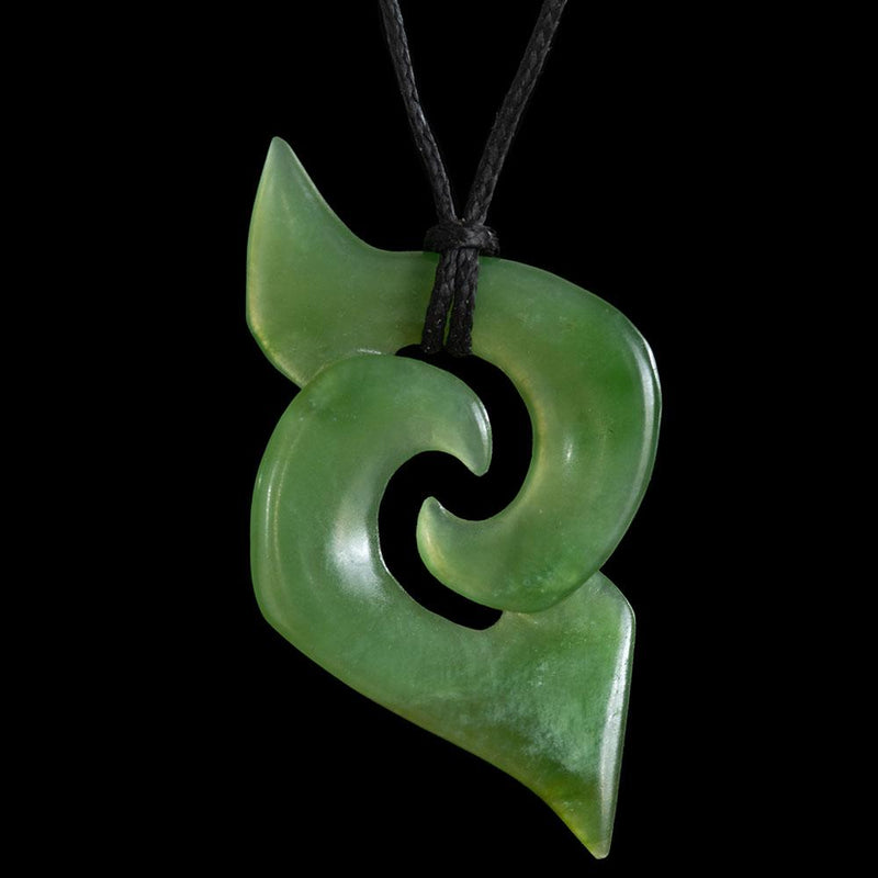 Small Jade Double Koru by Shaun Gardiner