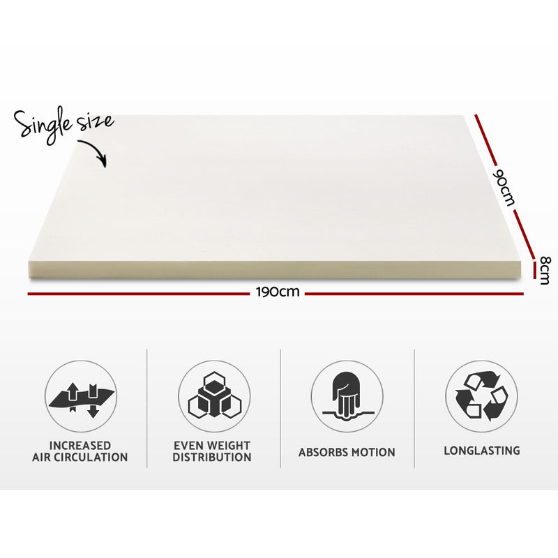 Single Memory Foam Mattress Topper - Pay 50% deposit & we deliver