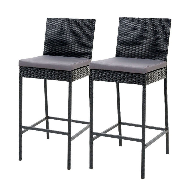 Bar Stools Dining Rattan Furniture X2 - Pay 50% deposit & we deliver