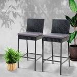 Bar Stools Dining Rattan Furniture X2 - Pay 50% deposit & we deliver