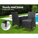 3pc Rattan Bistro Wicker Outdoor Furniture