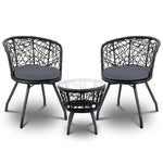 Outdoor Patio Chair and Table - Black