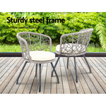 Outdoor Patio Chair and Table - Grey