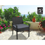 Gardeon Outdoor Furniture Bistro Wicker Chair Black