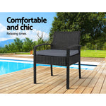 2x Outdoor Chairs Wicker Patio set - Pay 50% deposit & we deliver