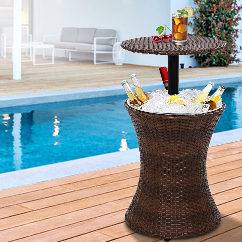 Cooler Ice Bucket Rattan Bar Coffee Table -Pay 50% deposit & we deliver