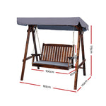 Wooden Garden Bench Canopy 2 Seater - Pay 50% deposit & we deliver