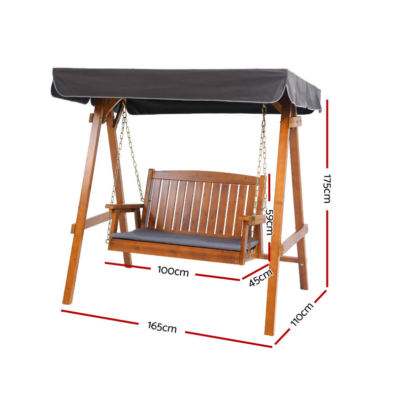 Swing Chair Bench Canopy 2 Seater - Pay 50% deposit & we deliver