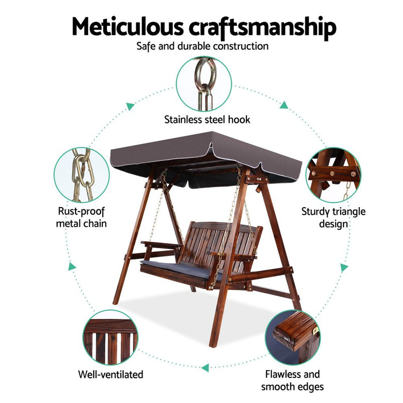 Swing Chair Garden Bench Canopy - Pay 50% deposit & we deliver