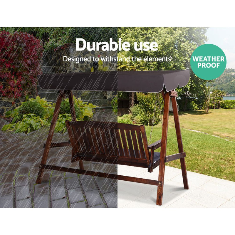 Swing Chair Garden Bench Canopy - Pay 50% deposit & we deliver