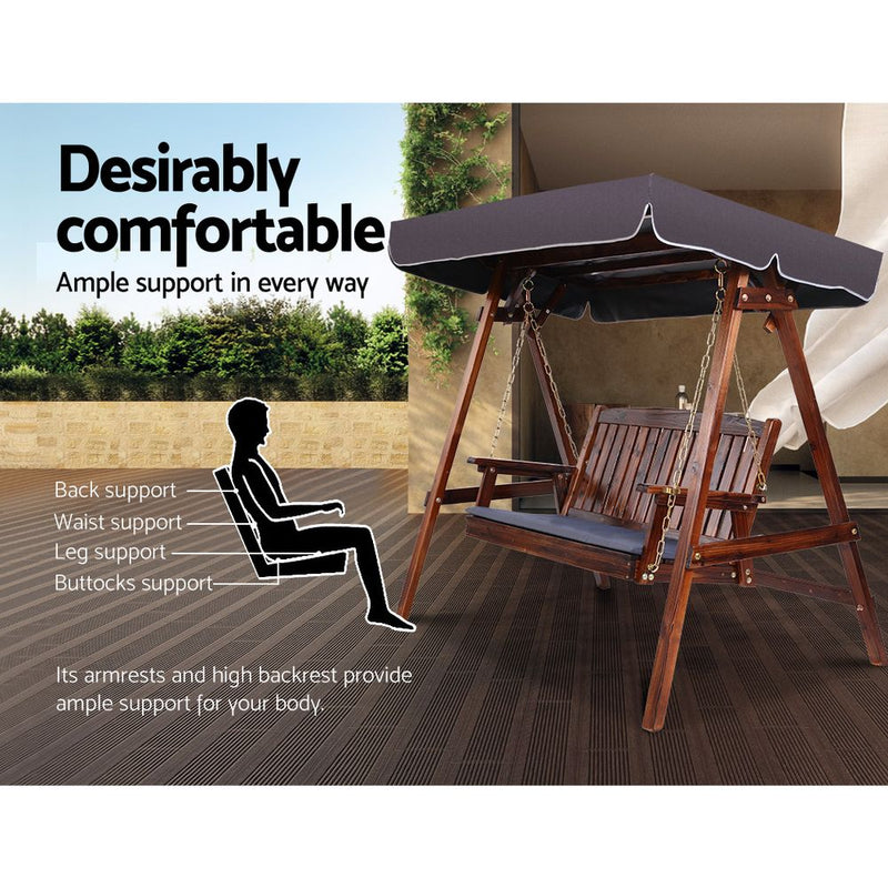 Swing Chair Garden Bench Canopy - Pay 50% deposit & we deliver