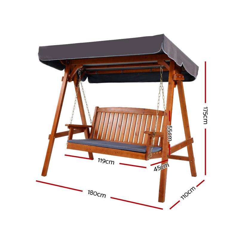 Swing Chair Bench Canopy 3 Seater - Pay 50% deposit & we deliver