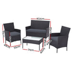 Lounge Setting Wicker Sofa Patio Storage - Pay 50% deposit & we deliver