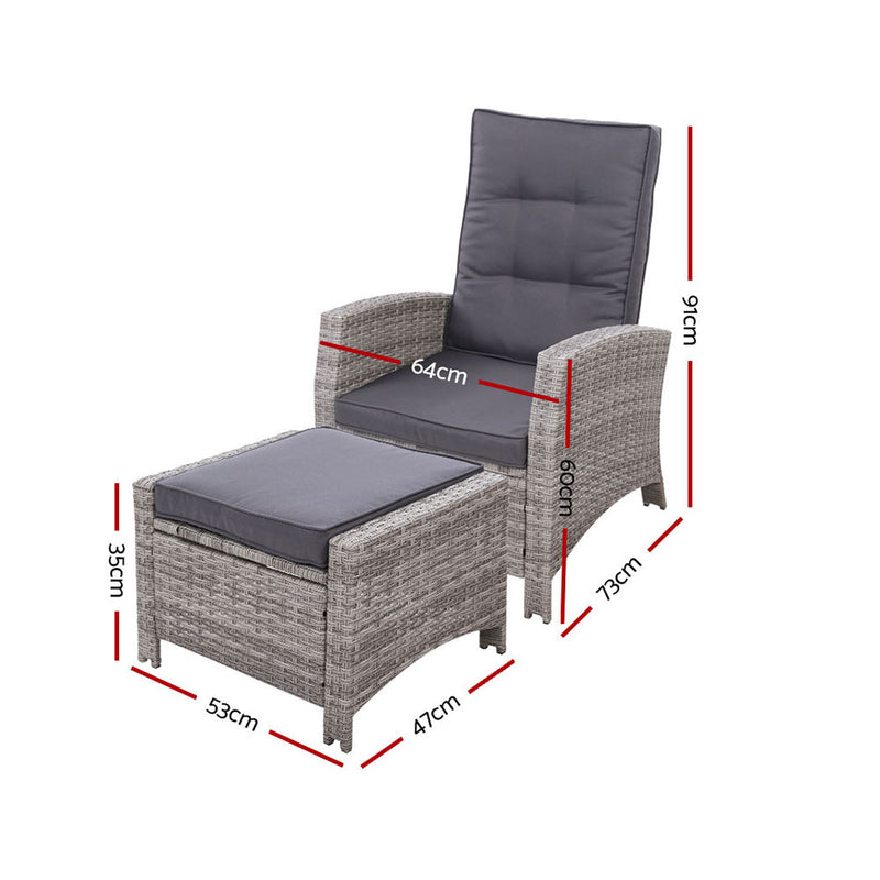 Recliner Chair Wicker Sofa Day Bed - Pay 50% deposit & we deliver