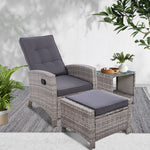 Recliner Chair Table Set Wicker - Pay 50% deposit & we deliver