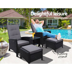 Gardeon Outdoor Recliner Chairs Table - Pay 50% deposit & we deliver