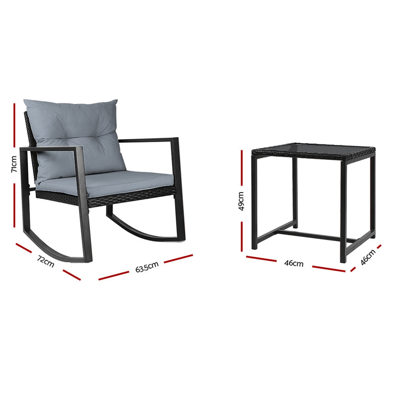 Gardeon Outdoor Chair Rocking Set