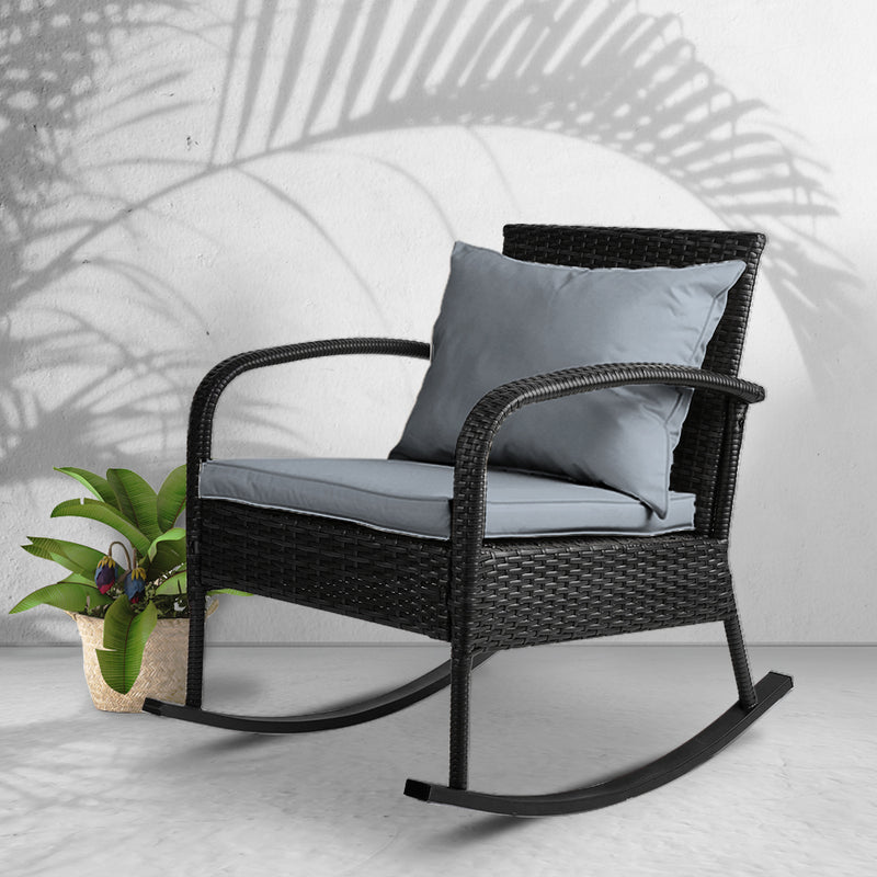 Rocking Chair Wicker Patio Lounge - Pay 50% deposit & we deliver