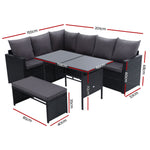 Dining Setting Sofa Wicker 8 Seater - Pay 50% depost & we deliver