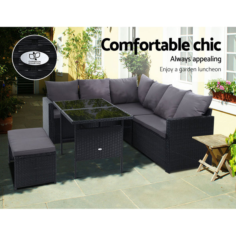 Dining Setting Sofa Wicker 8 Seater - Pay 50% depost & we deliver