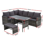 Dining Setting Sofa Wicker 8 Seater - Pay 50% deposit & we deliver