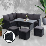 Dining Setting Sofa Wicker 9 Seater - Pay 50% deposit & we deliver