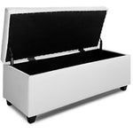 Artiss Large PU Leather Storage Ottoman - White