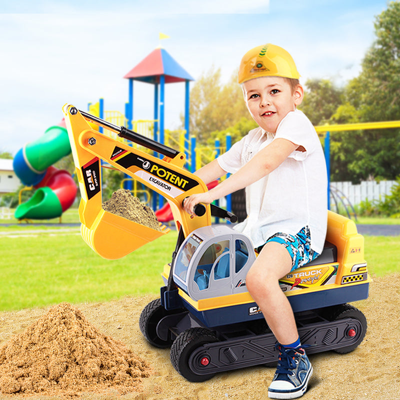 Keezi Kids Ride On Excavator - Yellow