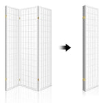 Artiss 4 Panel Wooden Room Divider - White