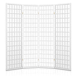 Artiss 4 Panel Wooden Room Divider - White