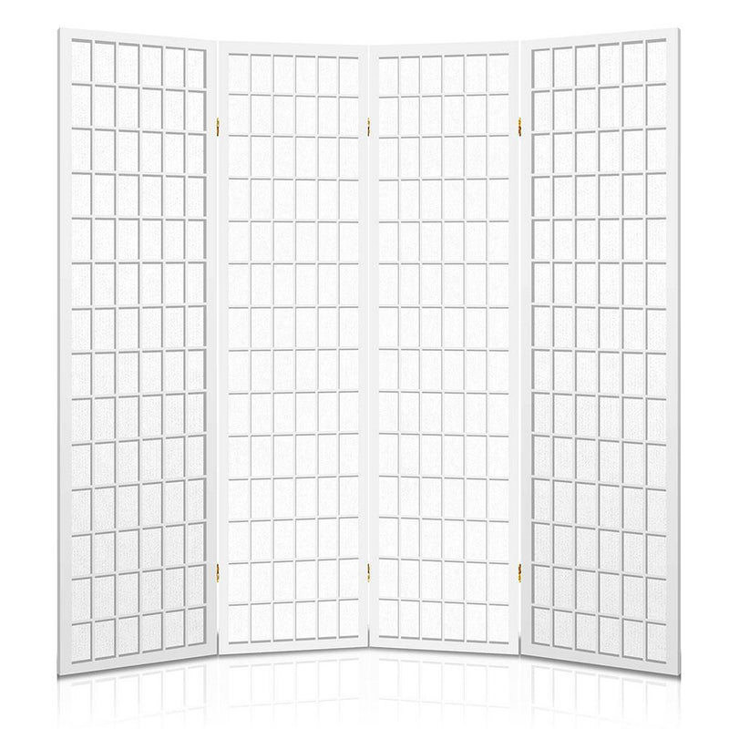 Artiss 4 Panel Wooden Room Divider - White