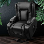 Artiss Electric Recliner Chair Lift Heated Massage Chairs Lounge Sofa Leather