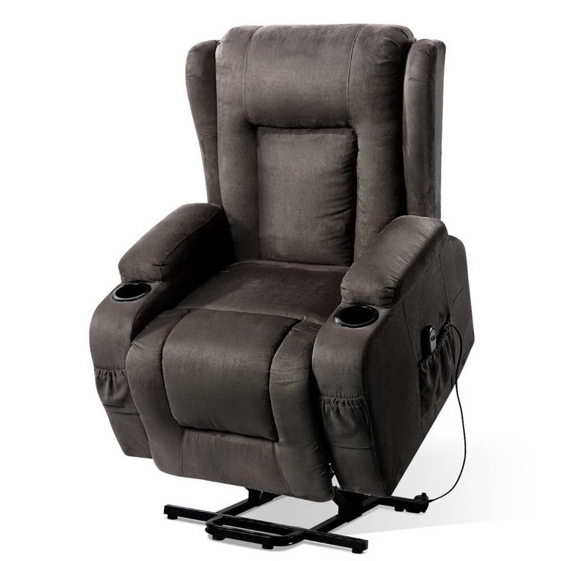 Artiss Electric Recliner Chair Lift Heated Massage Chairs Fabric Lounge Sofa